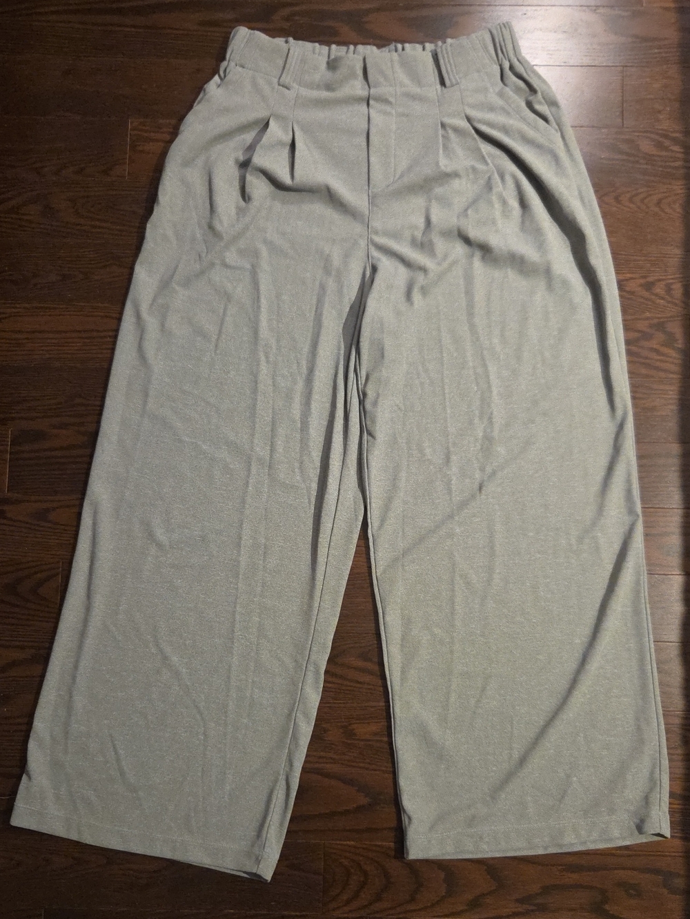 HALARA Light Gray Wide-Leg High-Rise Pants